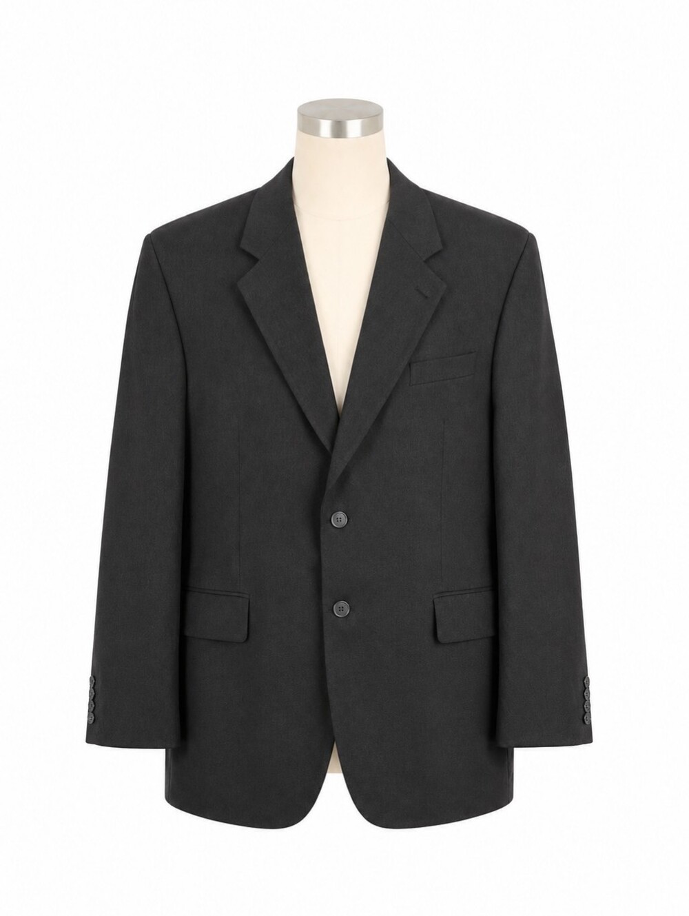 Savile Row Men's 100% Wool Dark Gray Blazer Suit Jacket Sz  44R Office Event